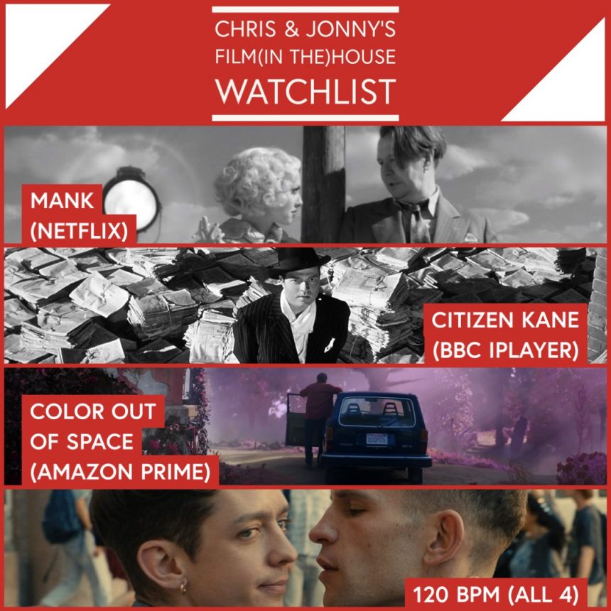 Chris & Jonny’s Filmhouse Watch List 11/12/2020